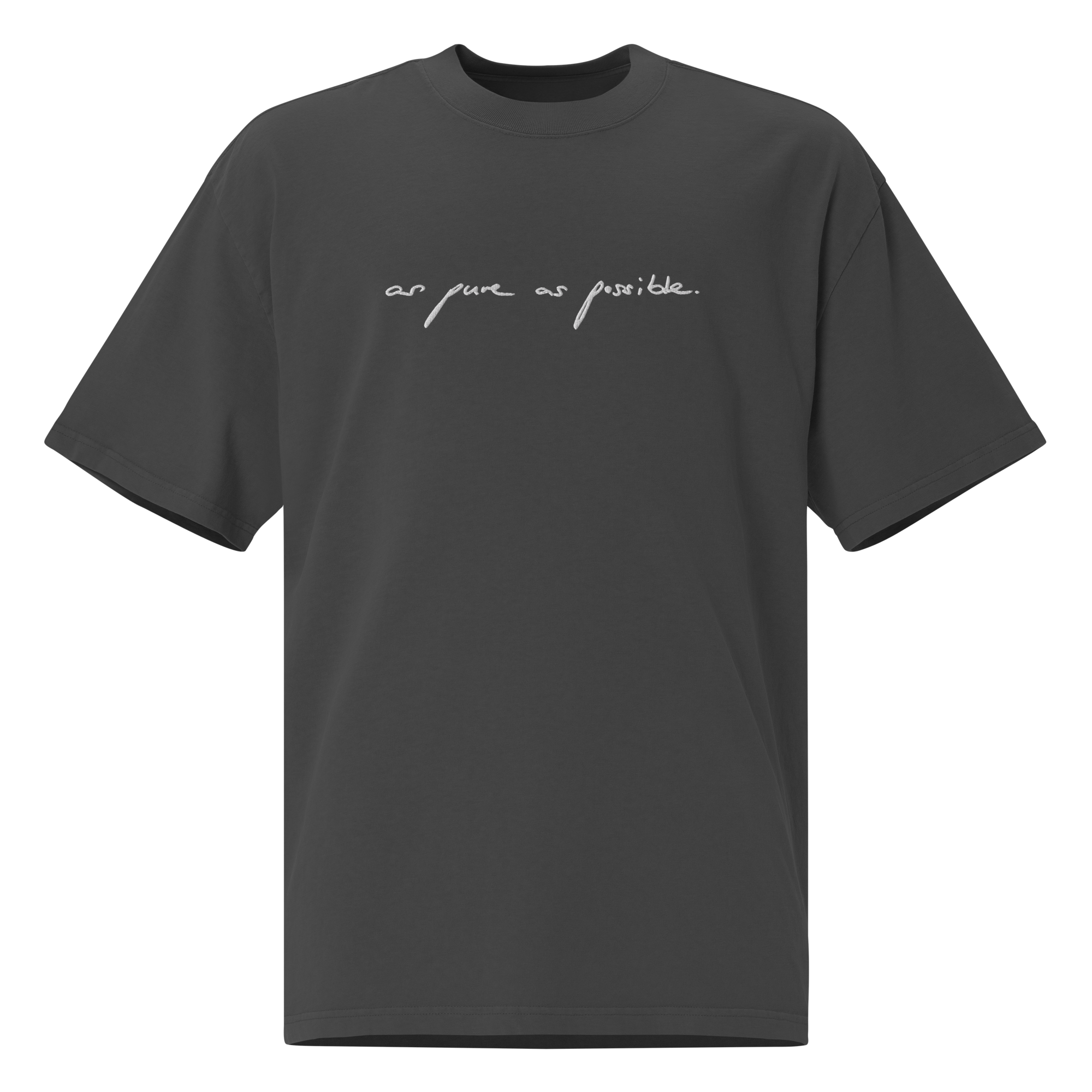 as pure as possible script t shirt