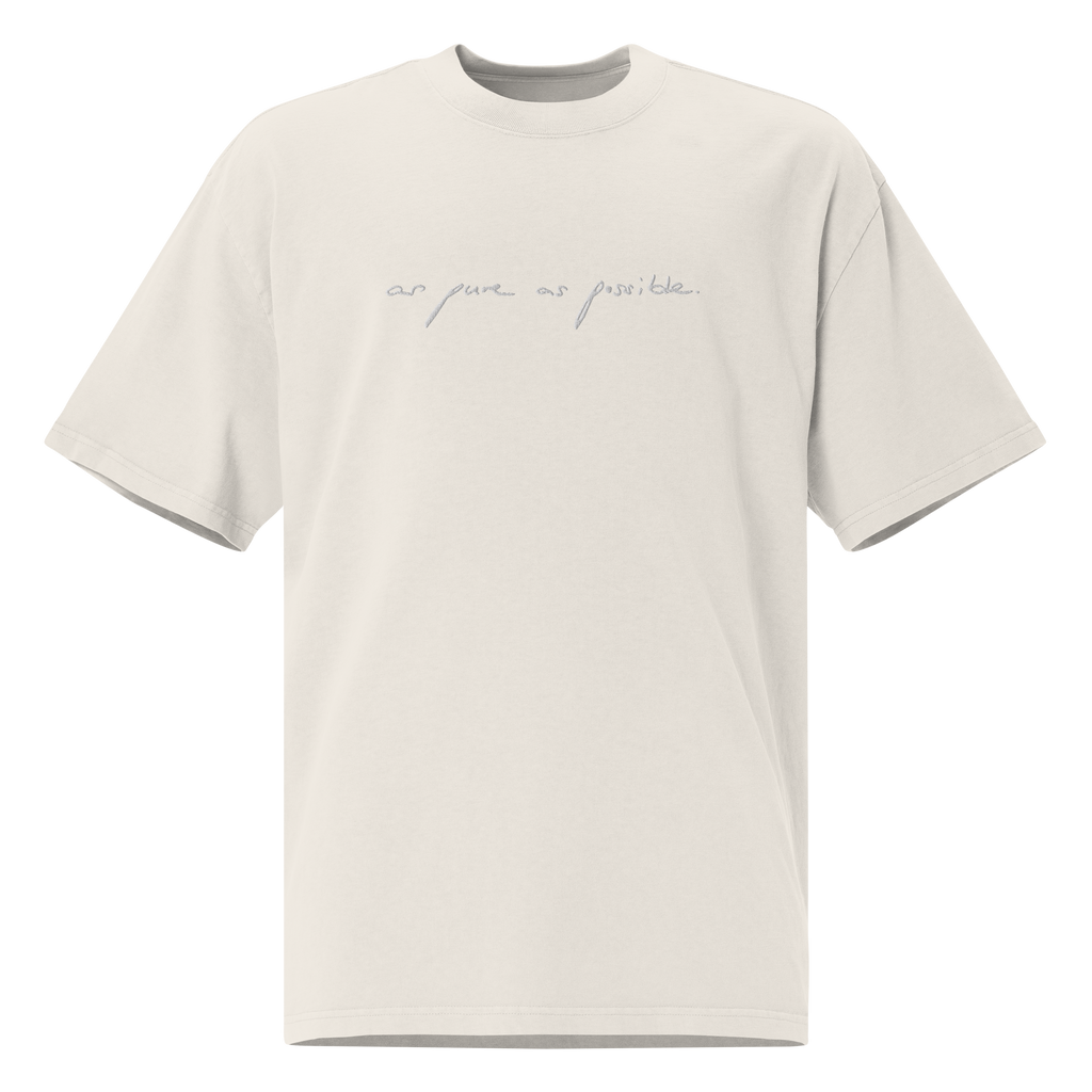 as pure as possible script t shirt