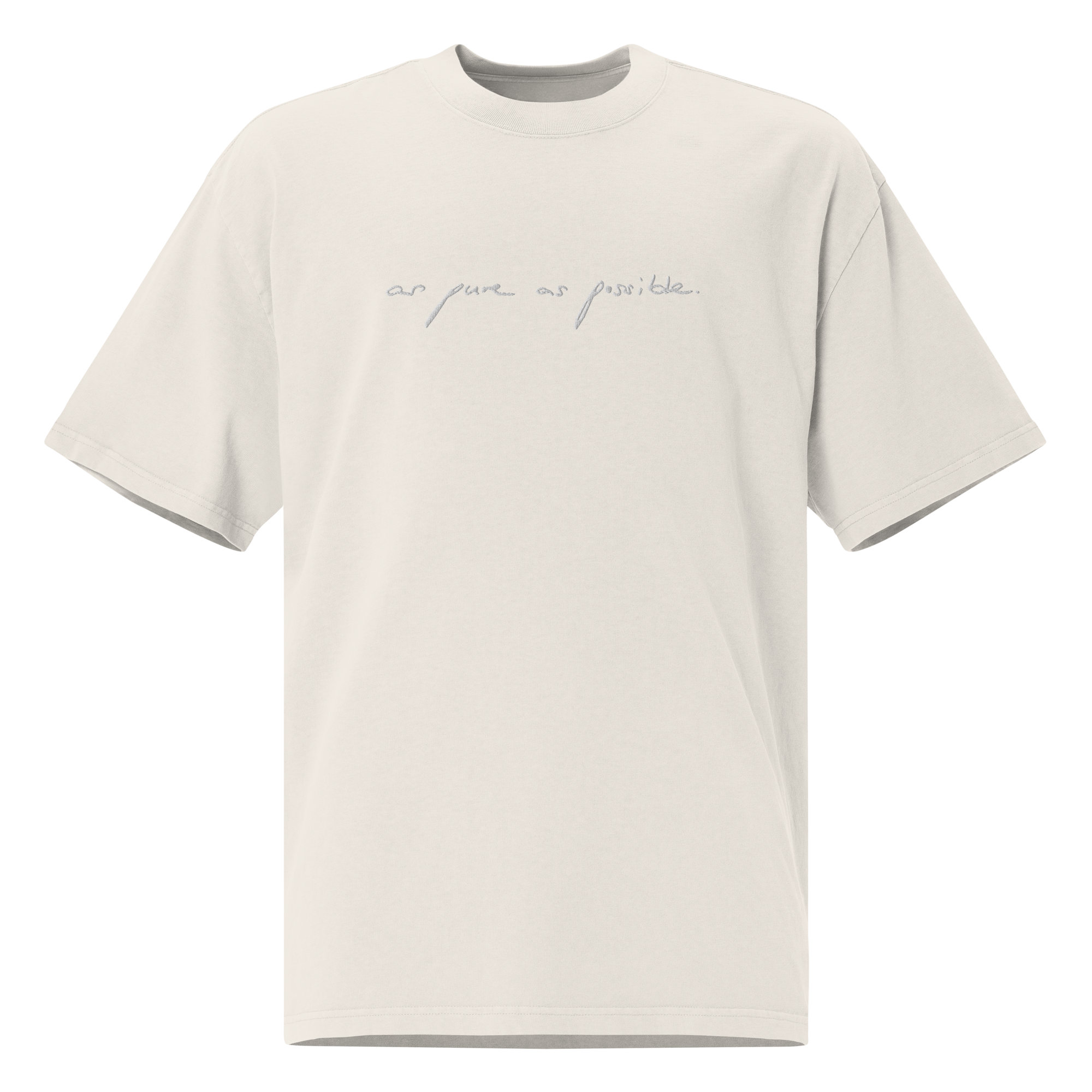 as pure as possible script t shirt