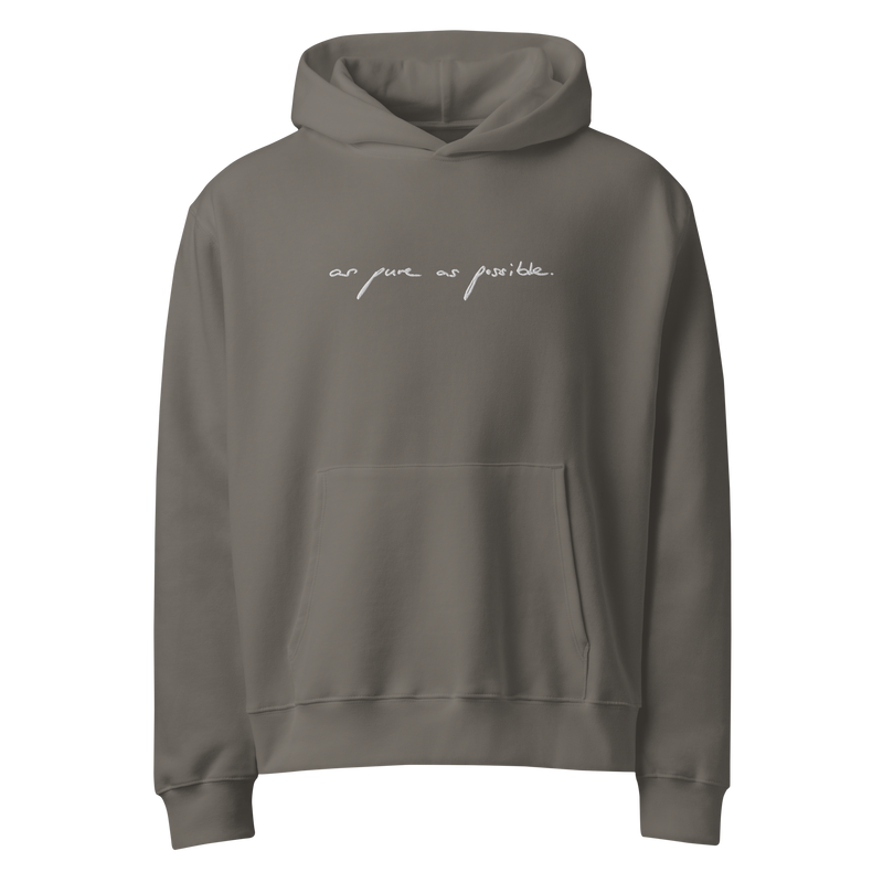 as pure as possible script hoodie