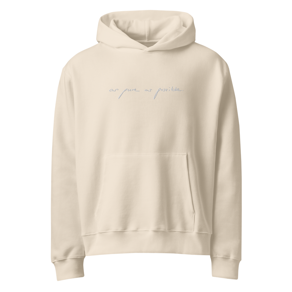 as pure as possible script hoodie