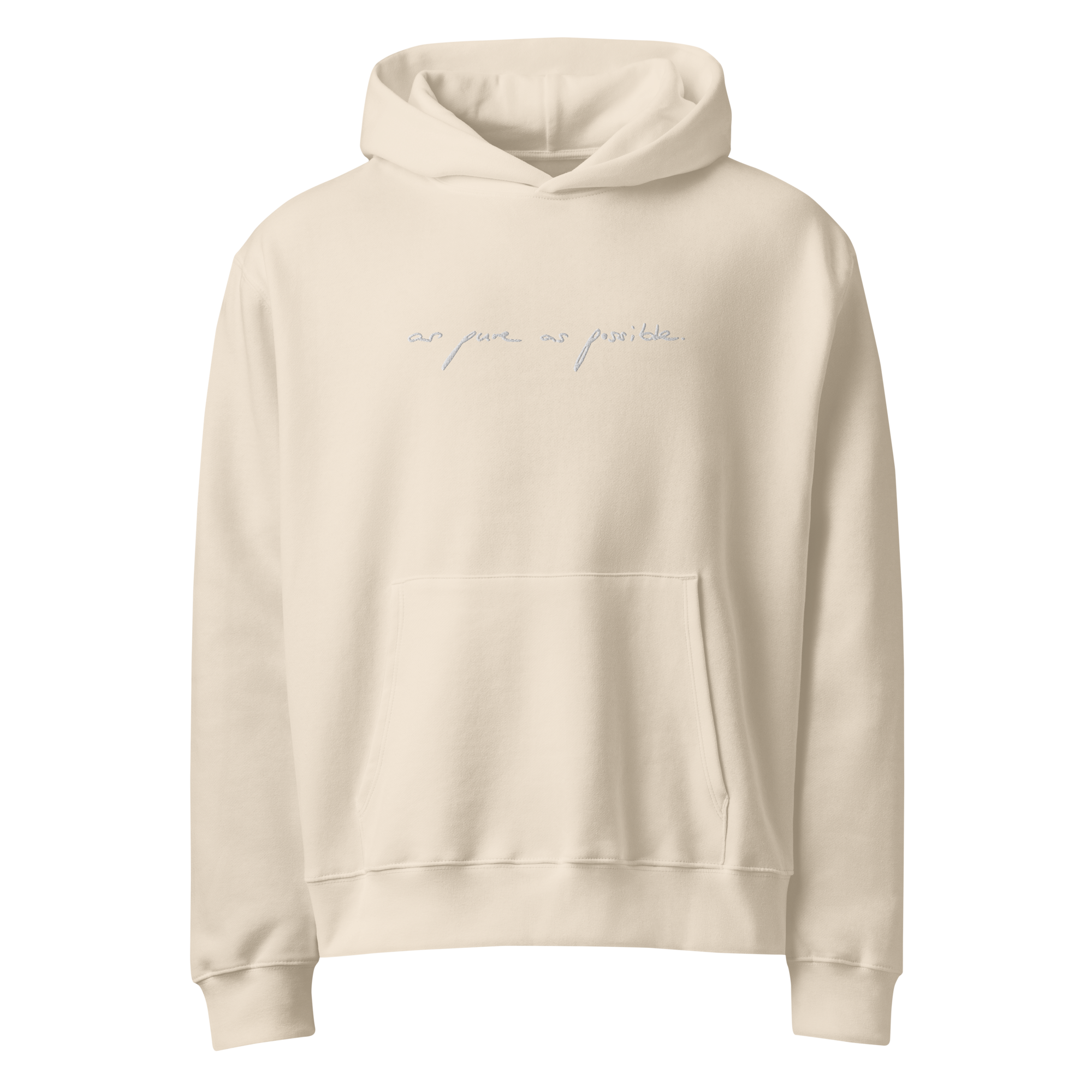 as pure as possible script hoodie
